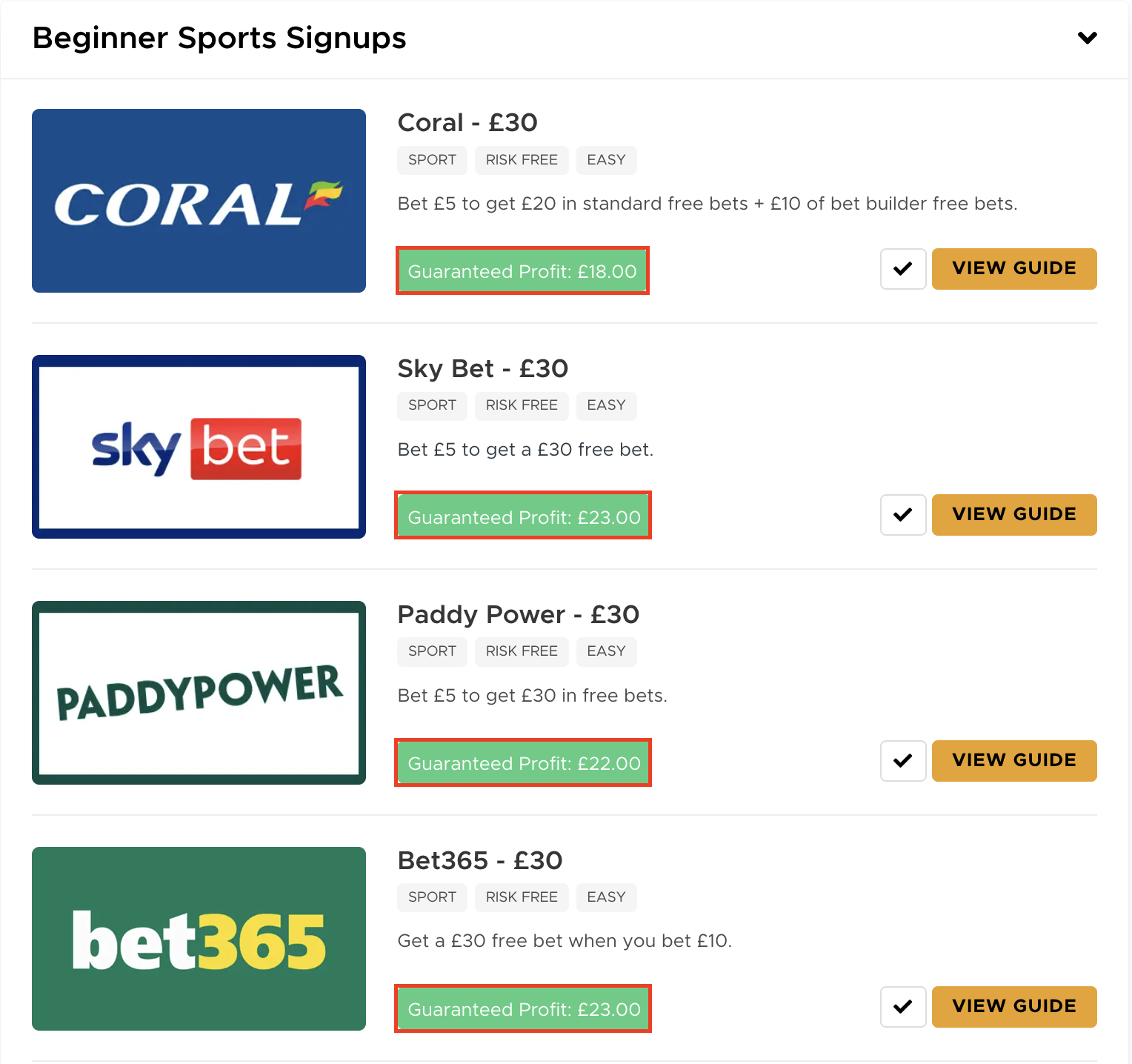 Screenshot of Outplayed's signup offer section